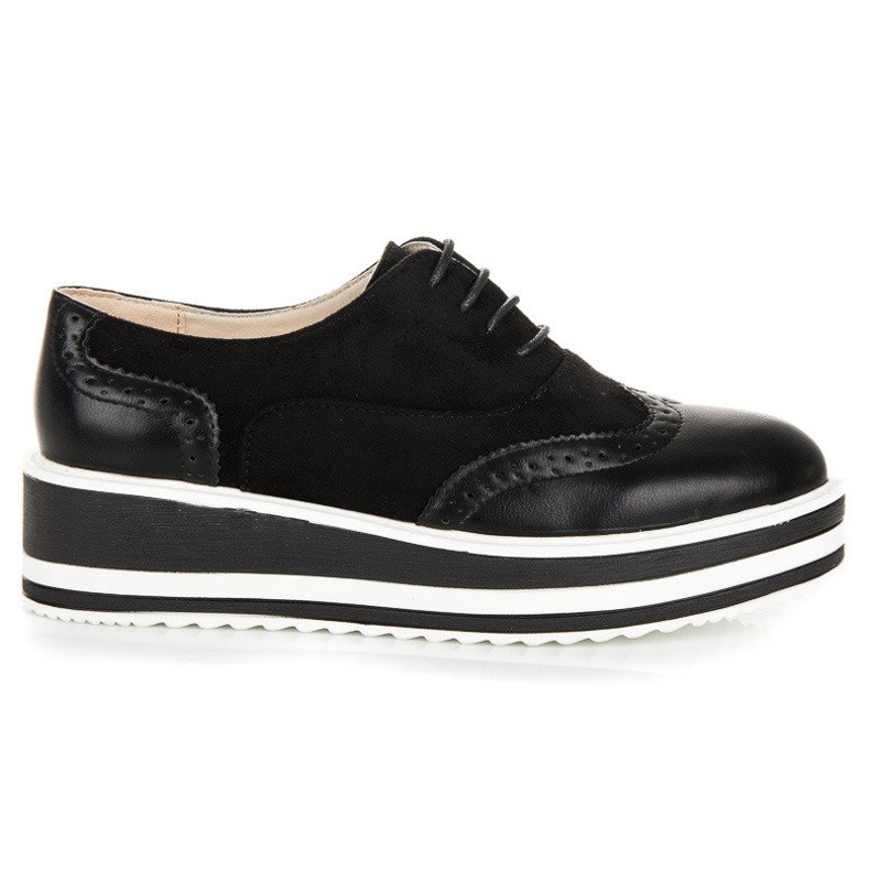 Fgm Paris Zapatos brogue atados en la plataforma negro Fgm Paris Zapatos brogue atados en la plataforma negro
