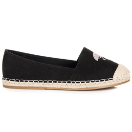 Bestelle Alpargatas negras con flamenco negro
