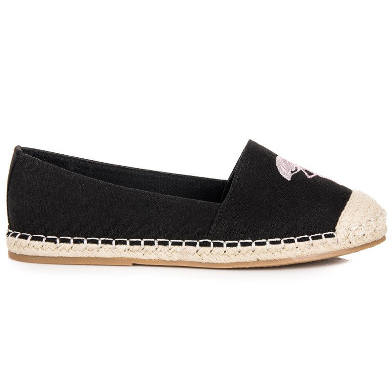 Bestelle Alpargatas negras con flamenco negro