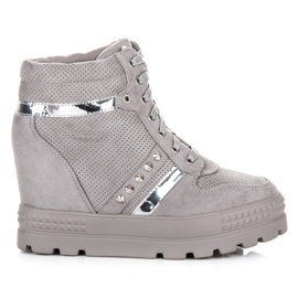 Bestelle Deportivas plataforma gris
