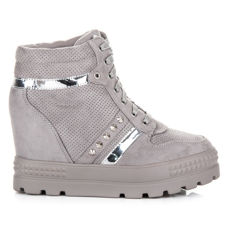 Bestelle Deportivas plataforma gris