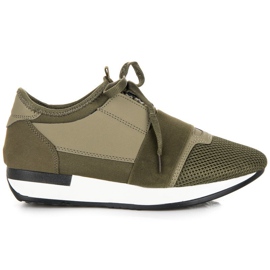 Zapatos deportivos sin cordones verde Zapatos deportivos sin cordones verde