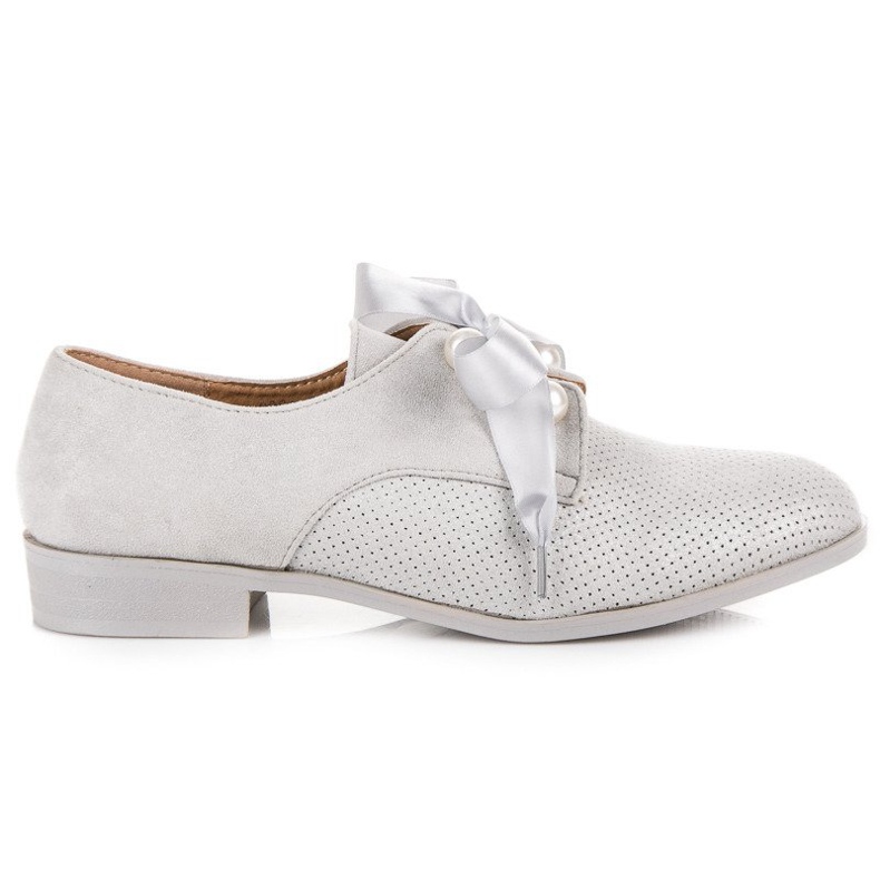 Bestelle Zapatos de ante con perlas gris