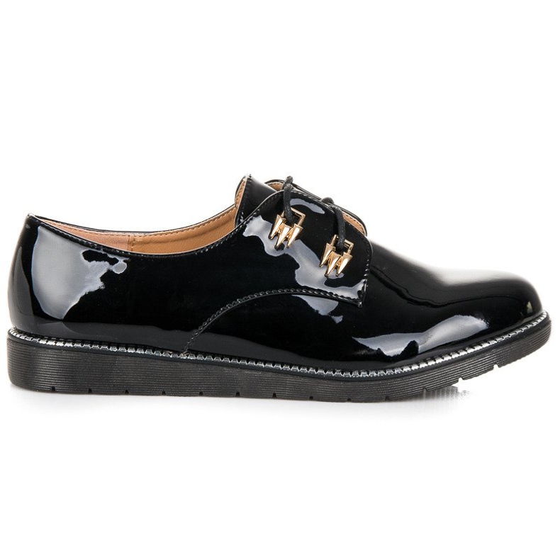 Best Shoes Zapatos bajos lacados negro