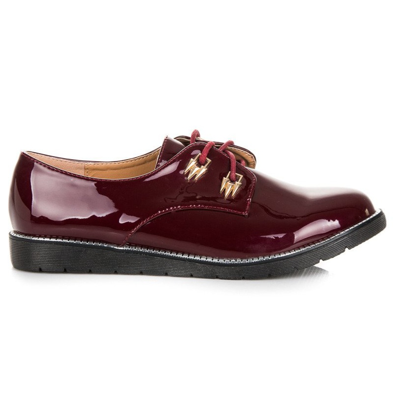 Best Shoes Zapatos bajos lacados rojo