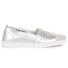 Slipons de piel VINCEZA gris