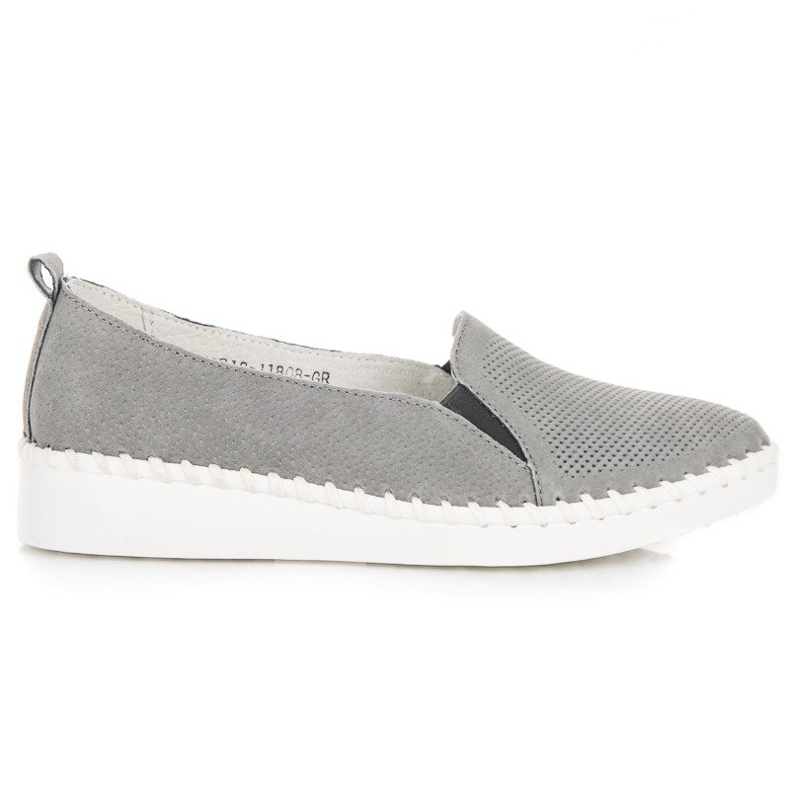 Mocasines vinceza piel gris