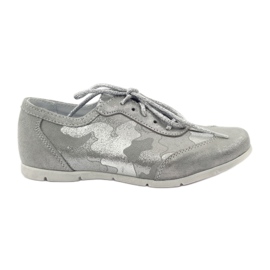 RenBut Botas deportivas de cuero. Zapatos de encaje plateado gris RenBut Botas deportivas de cuero. Zapatos de encaje plateado gris