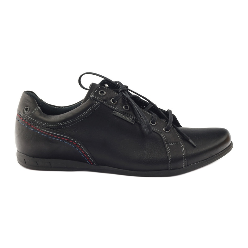 Riko Zapatos deportivos de cuero para hombres 776 negro