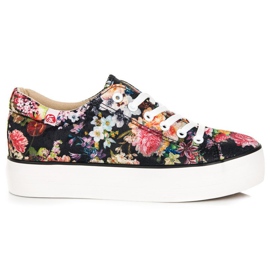 Yes Mile Deportivas Atadas Con Flores multicolor