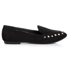 Zapatos sin cordones con tachuelas negro