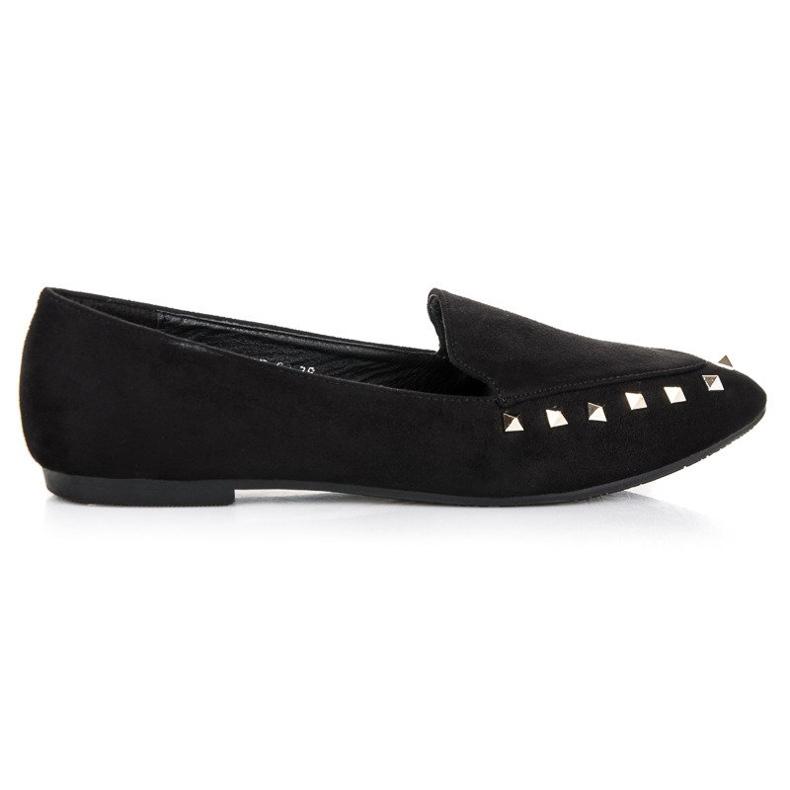 Zapatos sin cordones con tachuelas negro