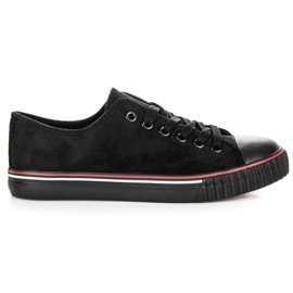 Zapatillas de gamuza negro