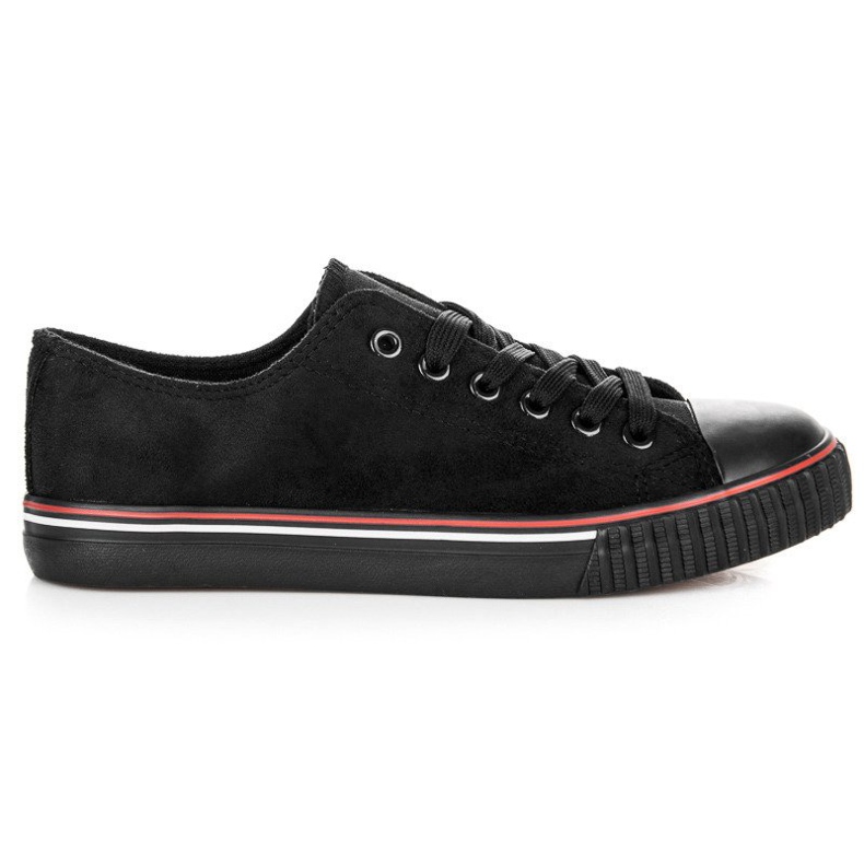 Zapatillas de gamuza negro