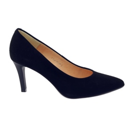Bombas de cuero para mujer Espinto en Szpilka 542 Black negro