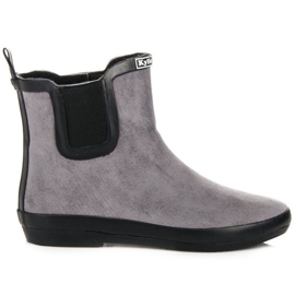 Kylie Chanclos de gamuza para mujer negro gris Kylie Chanclos de gamuza para mujer negro gris