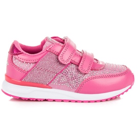 American Club Zapatillas americanas de velcro rosa