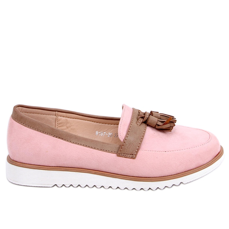 BM Pink Mocasines rosa de mujer 9167 Pink rosado