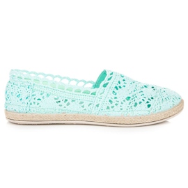 Seastar Alpargatas encaje menta verde