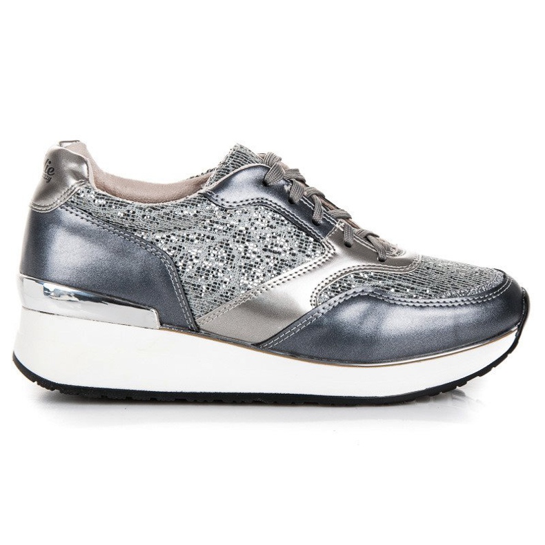 Kylie Zapatos deportivos con purpurina gris
