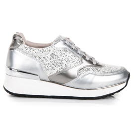 Kylie Zapatos deportivos con purpurina gris