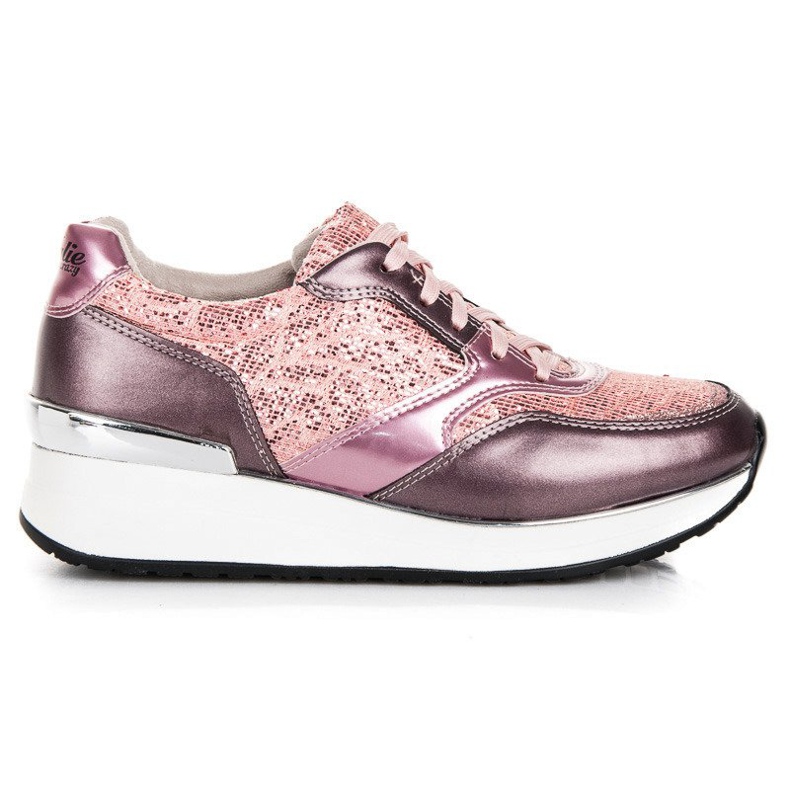 Kylie Zapatos deportivos con purpurina rosado