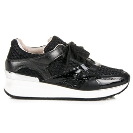 Kylie Zapatillas negras con malla negro