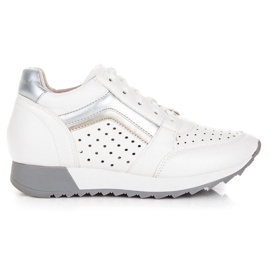 Kylie Zapatillas de moda en la plataforma blanco