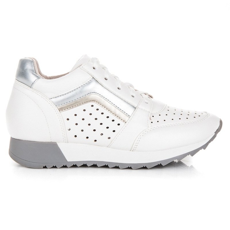 Kylie Zapatillas de moda en la plataforma blanco