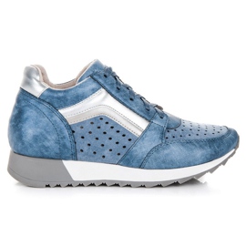 Kylie Zapatillas de moda en la plataforma azul