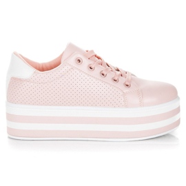 Seastar Zapatillas con cordones en la plataforma. rosa