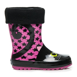 American Club Botas de lluvia de gatito rosa