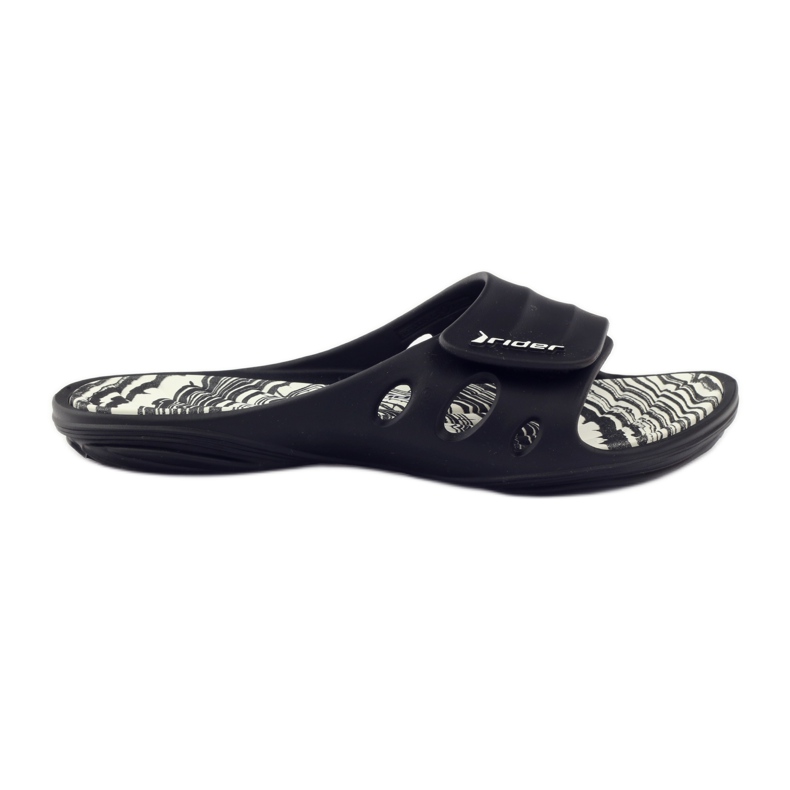 Rider 82213 zapatillas piscina velcro negro blanco