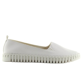 Blanco 4163 Zapatillas slip-on super cómodas blancas