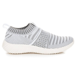 Kylie Zapatillas deportivas sin cordones de tela gris