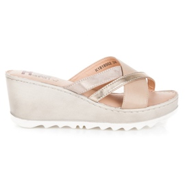 Kylie Zapatillas cuña marrón