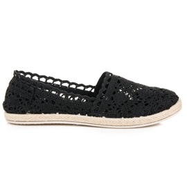Seastar Alpargatas de encaje negras negro