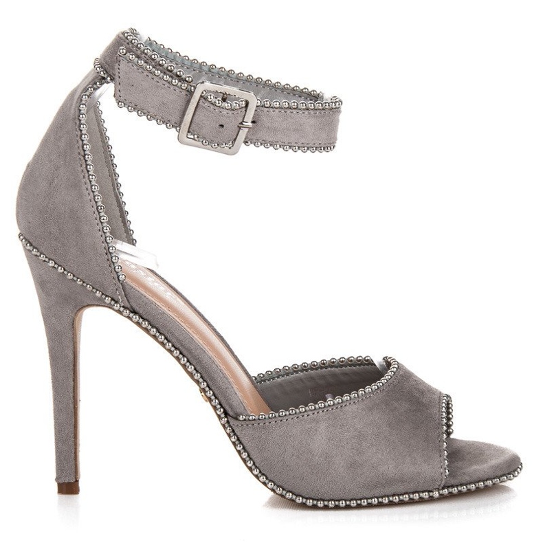 Seastar Sandalias de gamuza en un tacón alto gris Seastar Sandalias de gamuza en un tacón alto gris