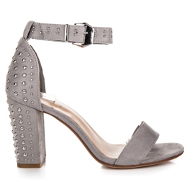 Seastar Sandalias de gamuza en un post gris