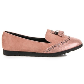 Nio Nio Mocasines de moda con flecos rosa