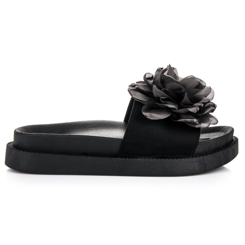 Seastar Zapatillas casa flores mujer negro