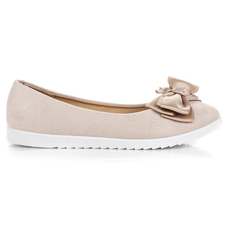 Comer Bailarinas de ante con lazo marrón Comer Bailarinas de ante con lazo marrón