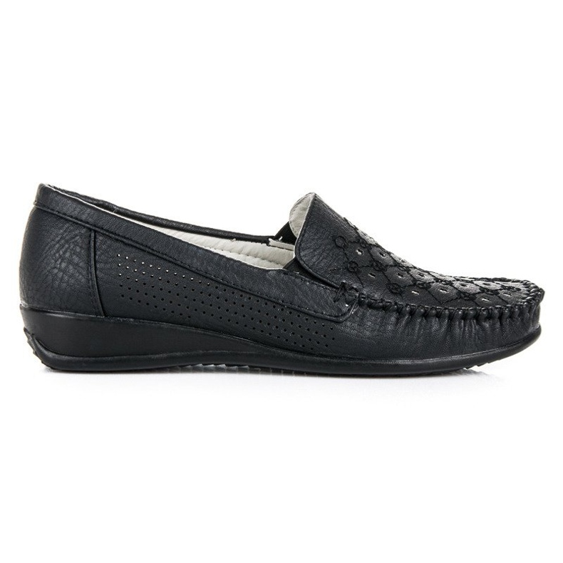 Hasby Mocasín negro calado