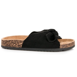 Queen Vivi Babuchas de ante con lazo negro Queen Vivi Babuchas de ante con lazo negro