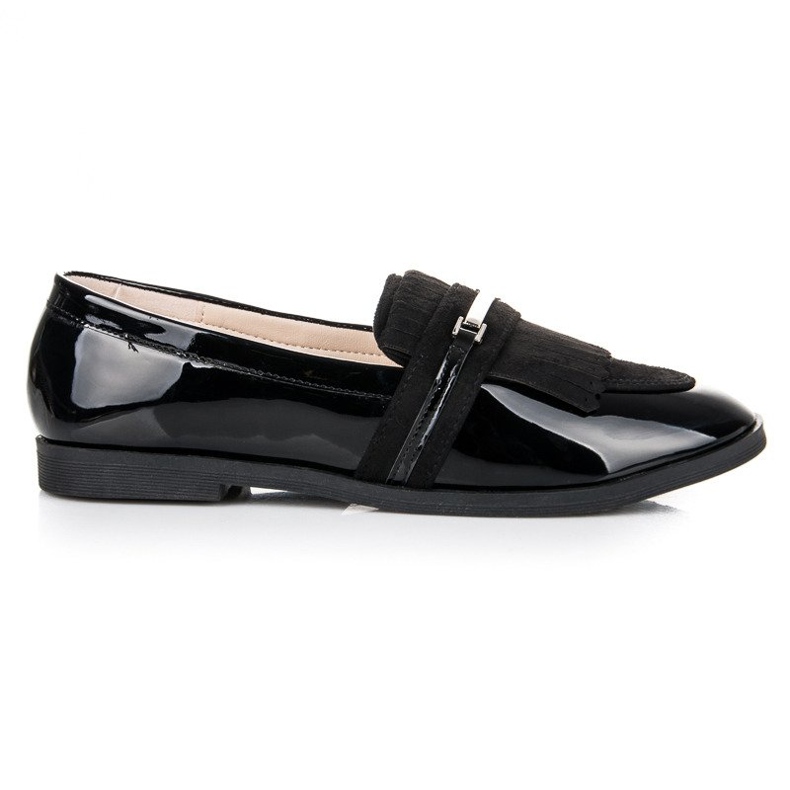 Ideal Shoes Mocasín lacado negro