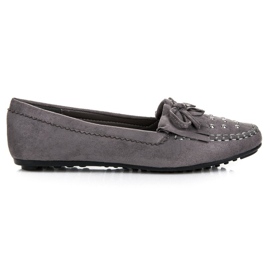 Mocasines de ante con estilo gris