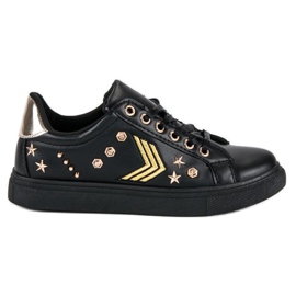Zapatillas militares de moda negro amarillo