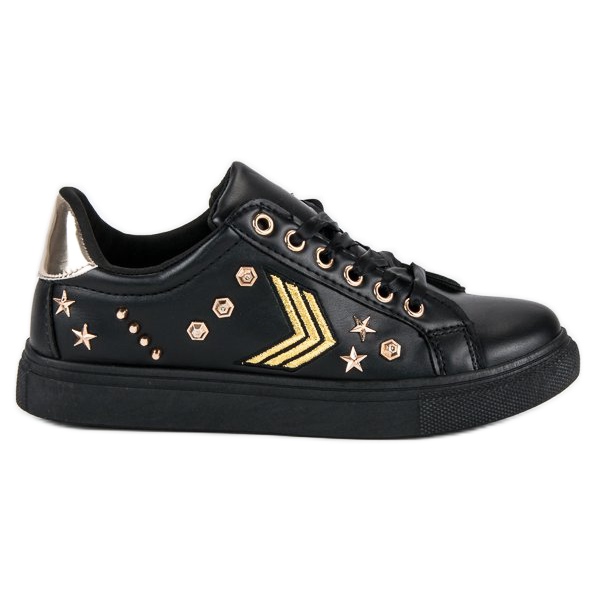 Zapatillas militares de moda negro amarillo