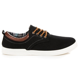 Zapatillas de hombre atadas negro