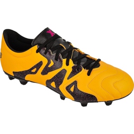 Adidas X 15.3 FG / AG M Cuero S74640 zapatos de fútbol naranja naranja